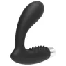 Vibromasseur prostatique rechargeable Addicted Toys – Silicone médical noir – vue d'ensemble