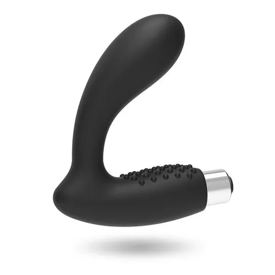 Vibrador prostático recargable Addicted Toys – silicona médica negro – vista general" }, { "id_image": 2222, "fr": "Masseur anal
