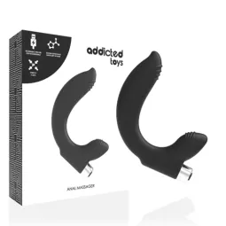 Vibrateur prostatique rechargeable Addicted Toys noir silicone courbe ergonomique stimulation
