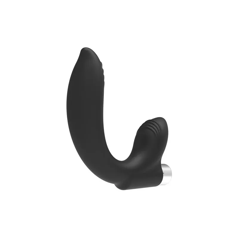 Rechargeable prostate massager Addicted Toys black silicone ergonomic curve for stimulation