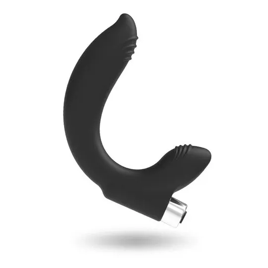 Wiederaufladbarer Prostata-Massager Addicted Toys schwarz Silikon ergonomisch für Stimulation