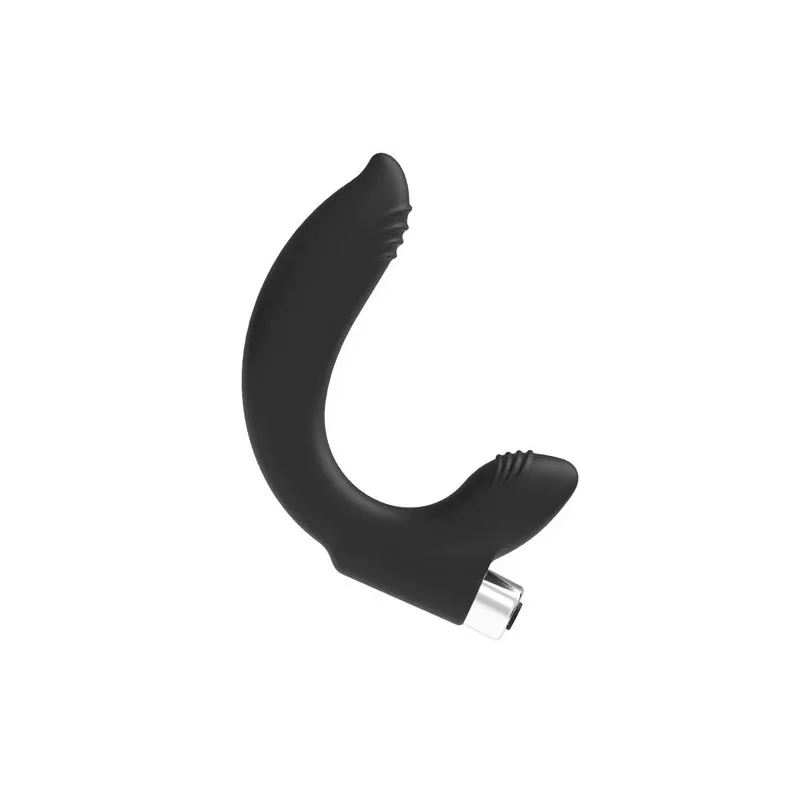 Massaggiatore prostatico ricaricabile Addicted Toys nero silicone ergonomico per stimolazione
