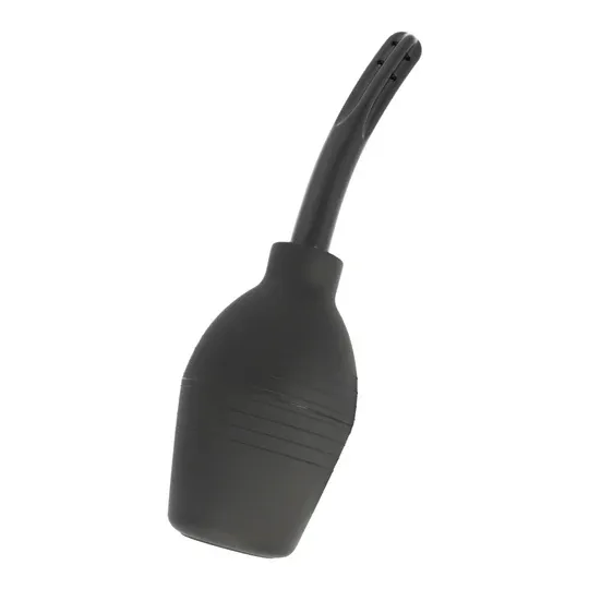 Pera clistere TPR nera Addicted Toys, pulizia squeeze per igiene intima, ergonomica
