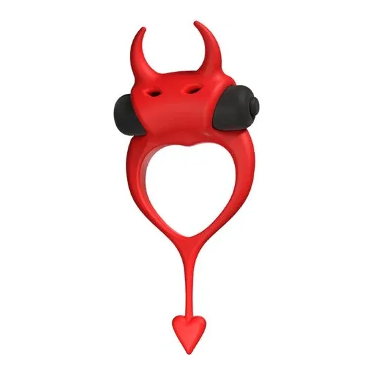 Anillo vibratorio rojo ADRIEN LASTIC Devol doble estimulación pareja clítoris pene lengua texturizada