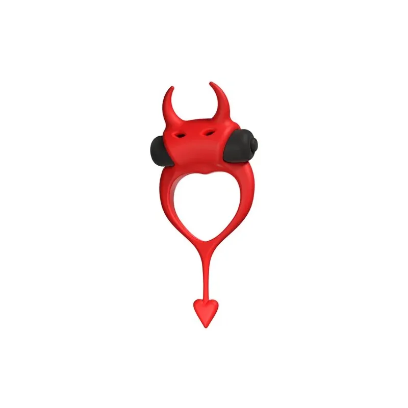 Anillo vibratorio rojo ADRIEN LASTIC Devol doble estimulación pareja clítoris pene lengua texturizada