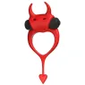 Red vibrating cock ring ADRIEN LASTIC Devol dual stimulation couple clitoris penis textured tongue