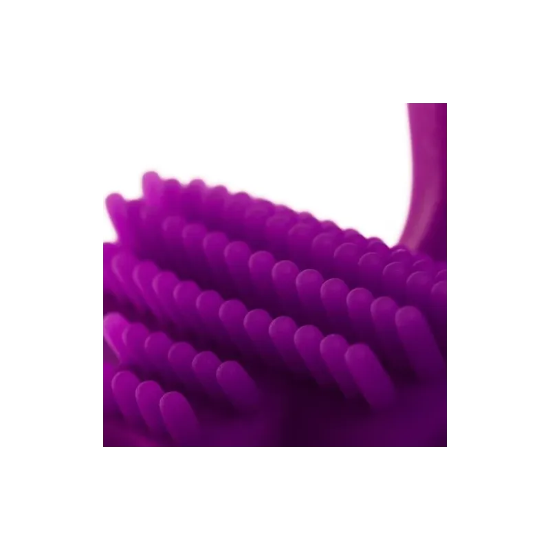 Violetter Vibrationsring Bullet Lastic von Adrien Lastic mit Klitoris-Stimulator in Zungenform für Paare