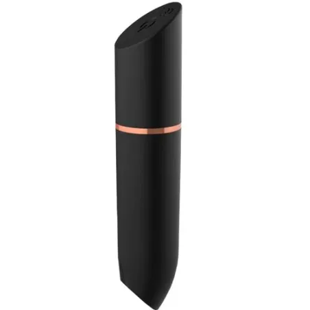 Rechargeable bullet vibrator Rocket black ADRIEN LASTIC – ergonomic lipstick shape