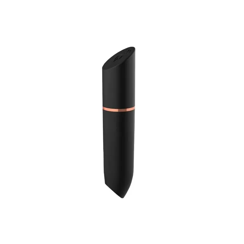 Wiederaufladbarer Vibrator Rocket schwarz ADRIEN LASTIC – ergonomische Lippenstiftform