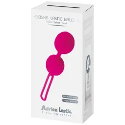 Balles Geisha Lastic silicone fuchsia taille S Adrien Lastic - deux boules pour exercices périnéaux