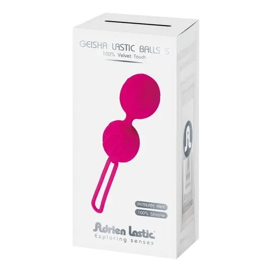 Bolas geisha Adrien Lastic silicona fucsia talla S - dos bolas para ejercicios suelo pélvico