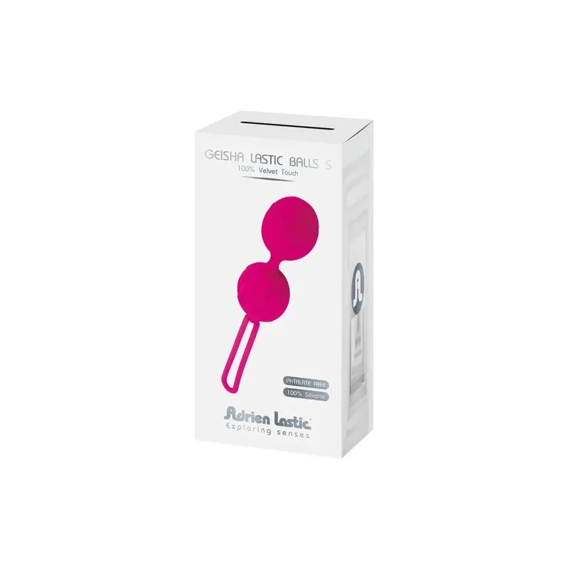 Adrien Lastic Fuchsia Silicone Geisha Balls Size S - two pelvic floor exercise balls