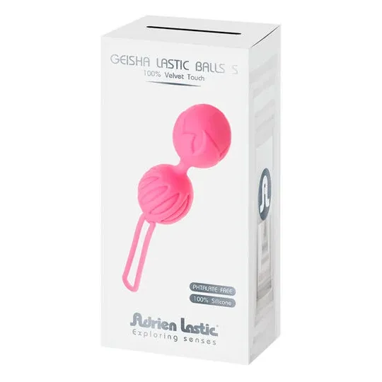 Bolas Geisha de silicona rosa de ADRIEN LASTIC para fortalecer el suelo pélvico