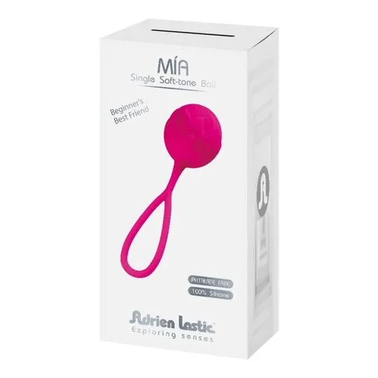 Balle de geisha Mia en silicone rose par Adrien Lastic – boule tonique pour débutants, renforcement du périnée