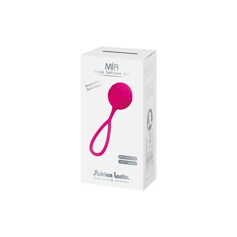 Rosa Silikon-Geishakugel Mia von Adrien Lastic – Beckenbodentrainer für Anfänger, vaginale Fitnesskugel