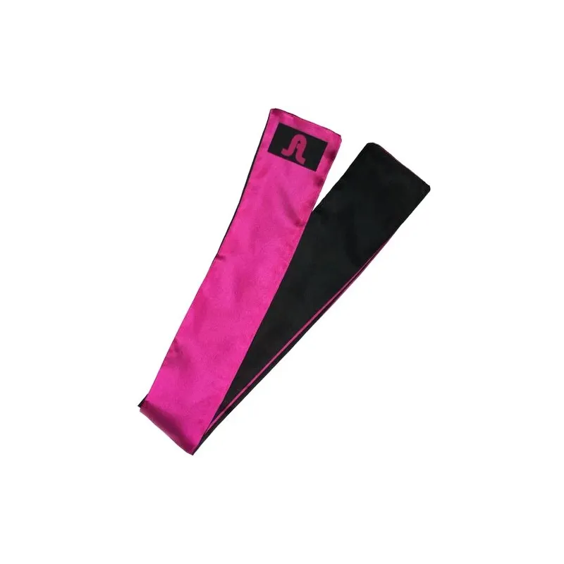 Bandeau de bondage satin réversible rose et noir de la marque ADRIEN LASTIC, idéal pour jeux érotiques.