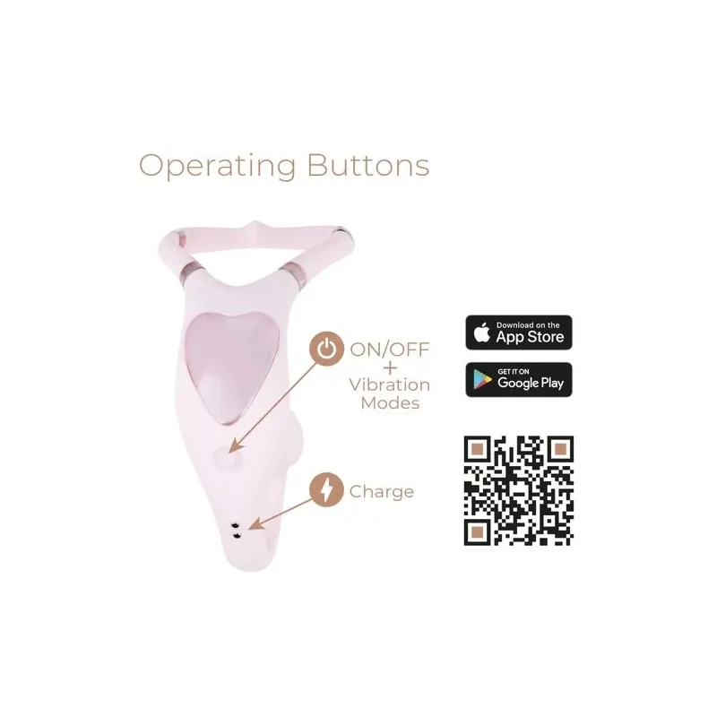 Pink dual stimulation vibrator Adrien Lastic USB rechargeable app controlled