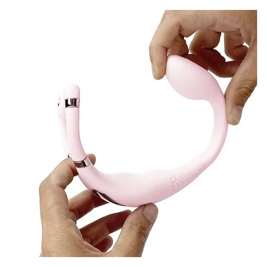Rosa Doppelstimulationsvibrator Adrien Lastic wiederaufladbar USB App-Steuerung