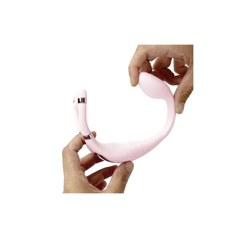 Vibratore doppia stimolazione rosa Adrien Lastic ricaricabile USB controllo app