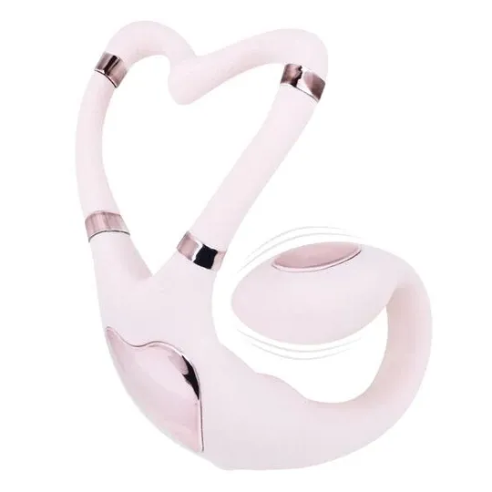 Pink dual stimulation vibrator Adrien Lastic USB rechargeable app controlled