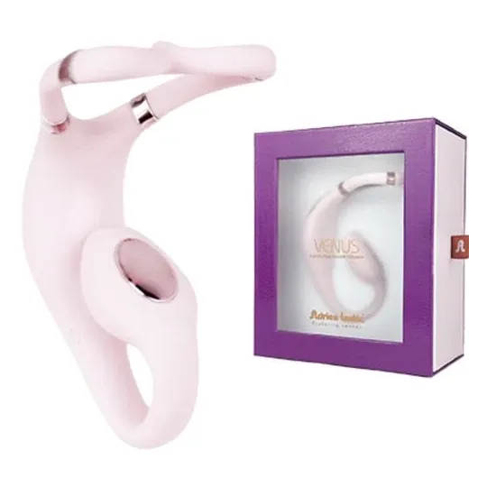Pink dual stimulation vibrator Adrien Lastic USB rechargeable app controlled