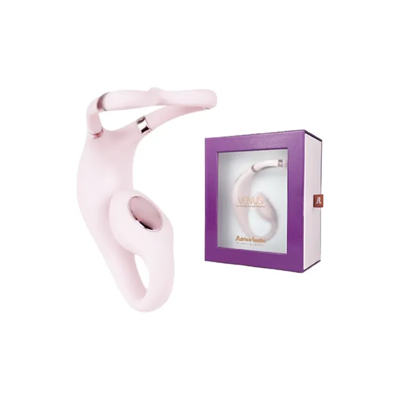 Rosa Doppelstimulationsvibrator Adrien Lastic wiederaufladbar USB App-Steuerung