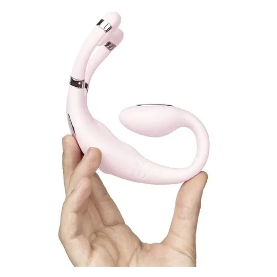 Vibrador doble estimulación rosa Adrien Lastic recargable USB control app