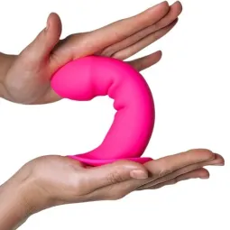 Dildo Hitsens 2 doppia densità Silexpan rosa Adrien Lastic con ventosa termoreattivo