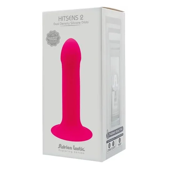 Gode Hitsens 2 double densité Silexpan rose Adrien Lastic avec ventouse thermo-réactif