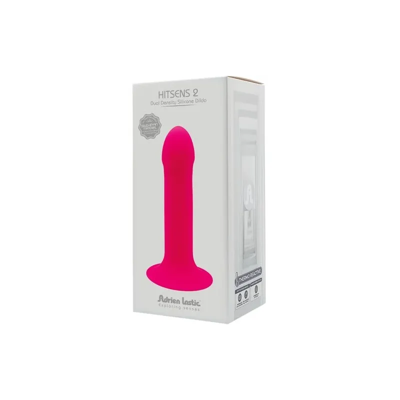 Gode Hitsens 2 double densité Silexpan rose Adrien Lastic avec ventouse thermo-réactif