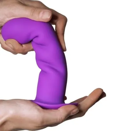 Dildo silicone doppia densità Hitsens 3 Adrien Lastic viola - vista d'insieme