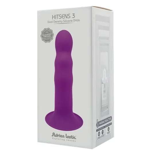 Dildo silicone doppia densità Hitsens 3 Adrien Lastic viola - vista d'insieme
