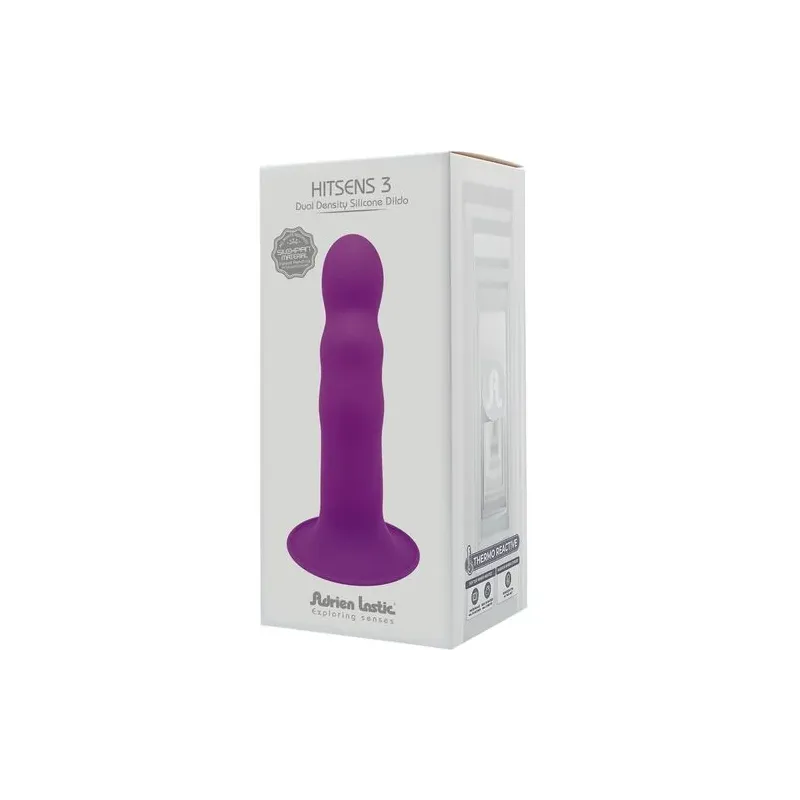 Gode silicone double densité Hitsens 3 Adrien Lastic violet - vue d'ensemble