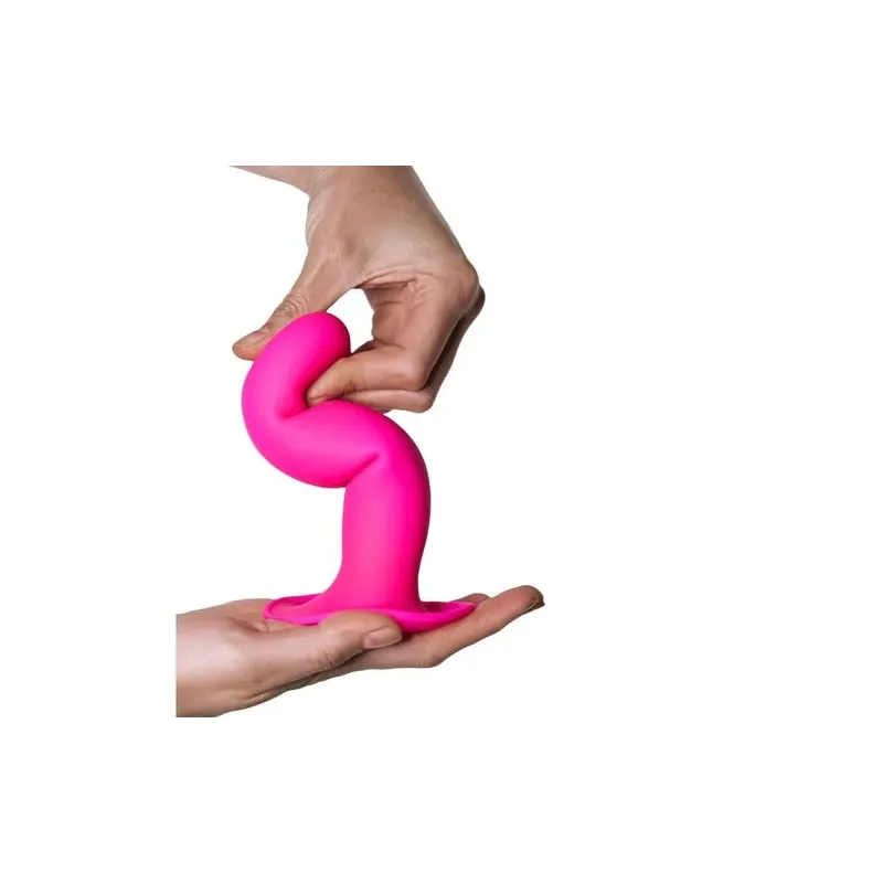 Dildo Adrien Lastic Hitsens 4 doppia densità fucsia vista d'insieme