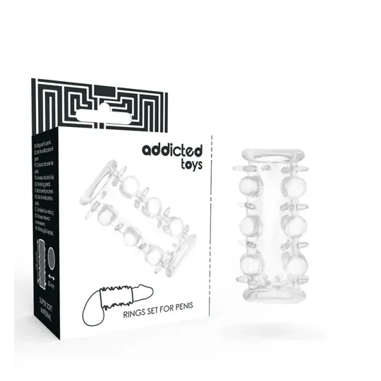 Manicotto pene trasparente Addicted Toys D-222071 allungamento pene spessore piacere