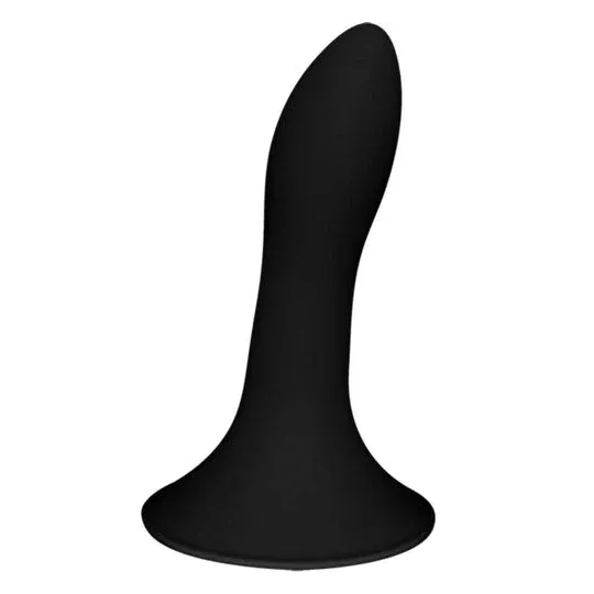 Dildo in silicone nero Hitsens 5 doppia densità ADRIEN LASTIC vista frontale