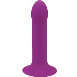 Lila Silikon-Dildo mit Doppeldichte von Adrien Lastic Hitsens 6 mit hartem Kern für realistische Penetration