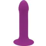 Consolador violeta de silicona doble densidad Adrien Lastic Hitsens 6 con núcleo duro interno para penetración realista