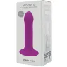 Consolador violeta de silicona doble densidad Adrien Lastic Hitsens 6 con núcleo duro interno para penetración realista