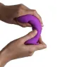 Consolador violeta de silicona doble densidad Adrien Lastic Hitsens 6 con núcleo duro interno para penetración realista
