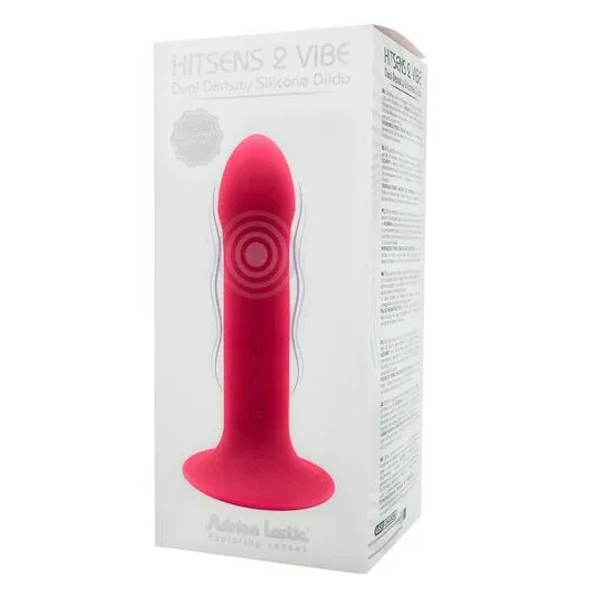 Gode vibrant double densité rose Adrien Lastic Hitsens Vibe 2 avec ventouse extra-puissante et 10 modes vibrations