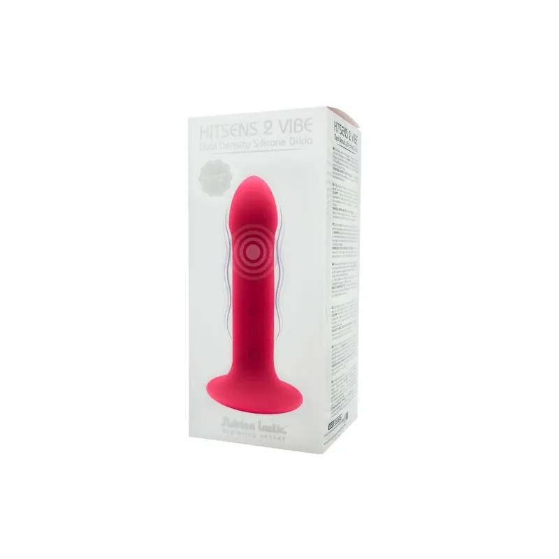 Consolador vibrante doble densidad rosa Adrien Lastic Hitsens Vibe 2 con ventosa extra potente y 10 modos de vibración" } }, { "