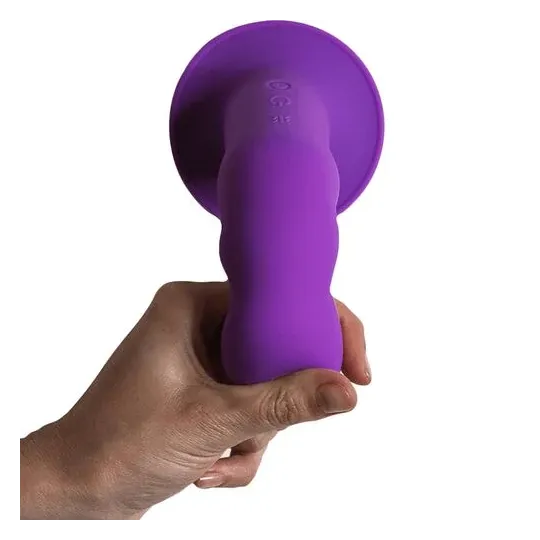 Dildo vibratore viola a doppia densità in silicone Adrien Lastic Hitsens Vibe 3 con motore e ventosa