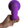 Dildo vibratore viola a doppia densità in silicone Adrien Lastic Hitsens Vibe 3 con motore e ventosa