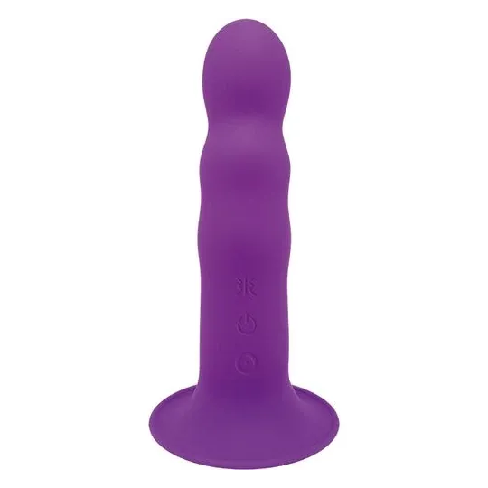 Consolador vibrante violeta de doble densidad en silicona Adrien Lastic Hitsens Vibe 3 con motor y ventosa