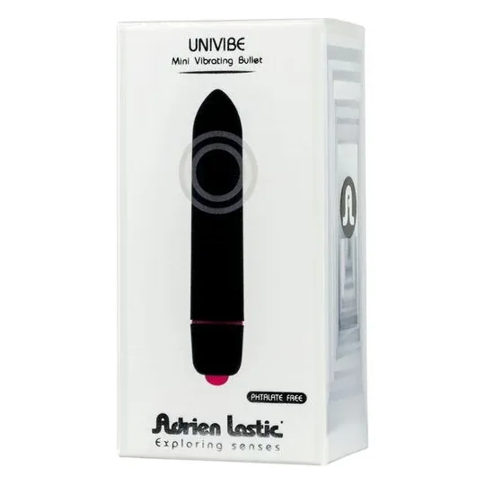 Mini vibromasseur bullet silencieux noir ADRIEN LASTIC - Jouet intime compact étanche avec 10 modes