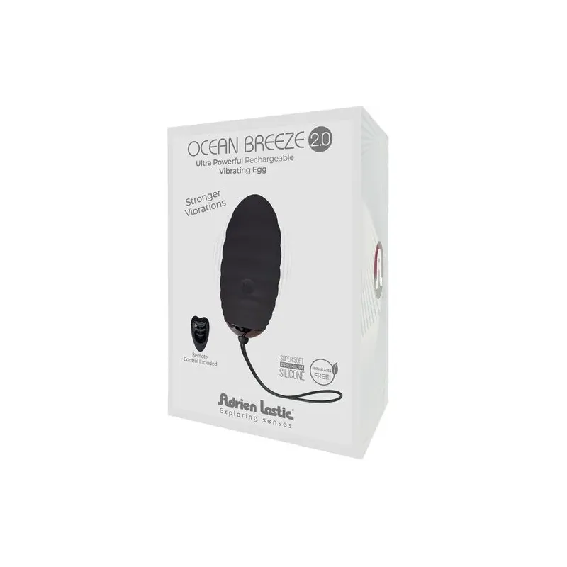 Œuf vibrant télécommandé rechargeable Adrien Lastic noir - vue face