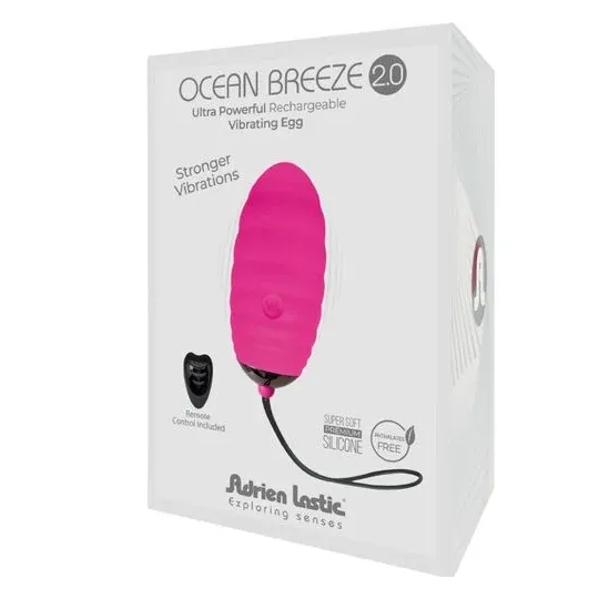ADRIEN LASTIC Ocean Breeze 2.0 pink rechargeable remote control vibrator egg silicone