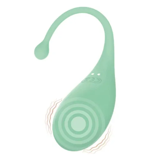 Œuf vibrant connecté vert Adrien Lastic en silicone doux pour application mobile