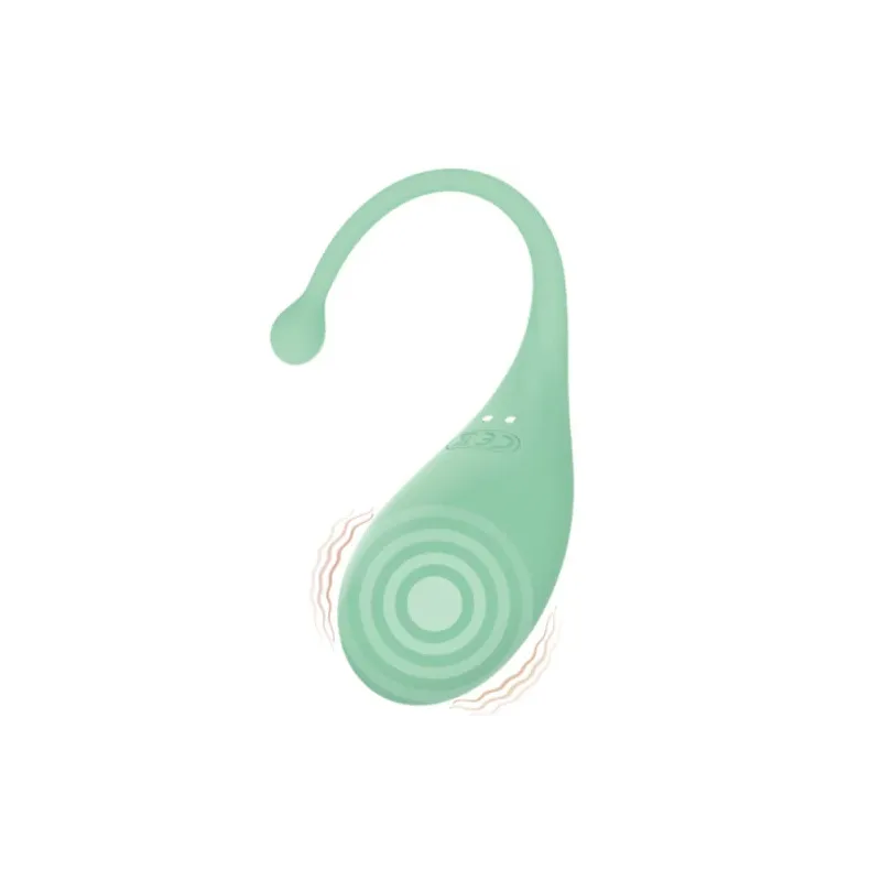 Œuf vibrant connecté vert Adrien Lastic en silicone doux pour application mobile